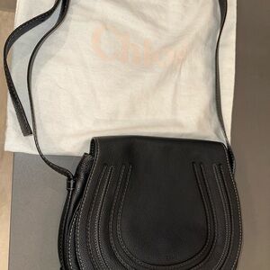 Black Leather Saddle Bag